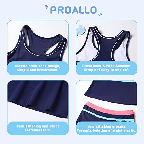 Image of Little Girls' Summer Swimwear Two Piece Boyshort Tankini Kids Swimsuit