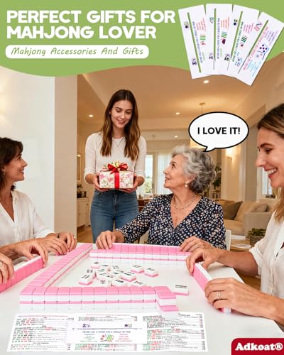 Adkoat 4PCS Mahjong Line Finder y Marcador de Línea miniatura 7