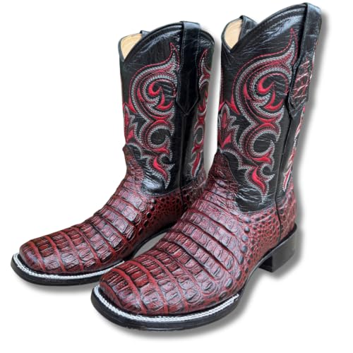 Image of Men's Alex Western Cowboy Boots Square Toe Pull On