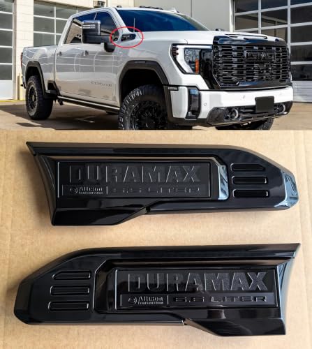 Image of 2pack OEM 2024+ 6.6L Duramax Diesel Vent Emblem Replacement for Sierra 2500HD 3500HD 86790687 (Gloss Black)
