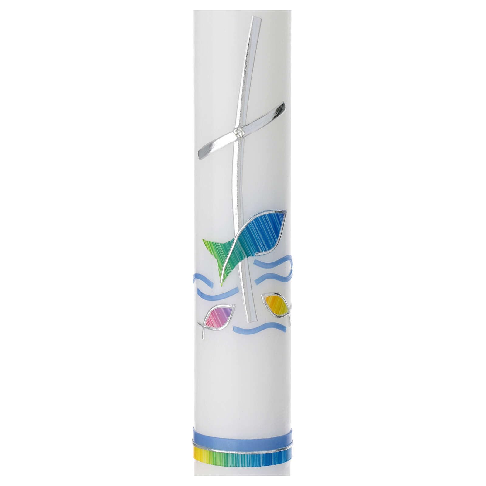 Baptismal Candle, Cross at sea, 400x40 mm