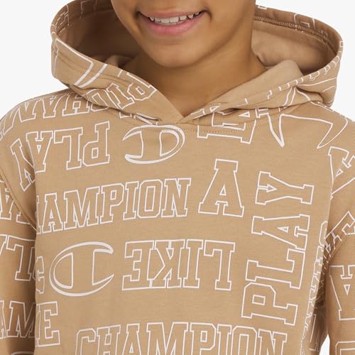 Image of Champion boys Graphic Hoodie Pullover Sweatshirt for Kids With Stylish Embellishments