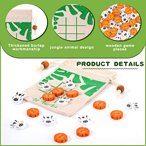 Sotiff 24 sets juego Tic Tac Toe Safari Animal Jungle miniatura 3