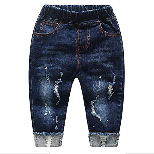 Ding-dong Baby Toddler Kid Boy Girl Ripped Jeans