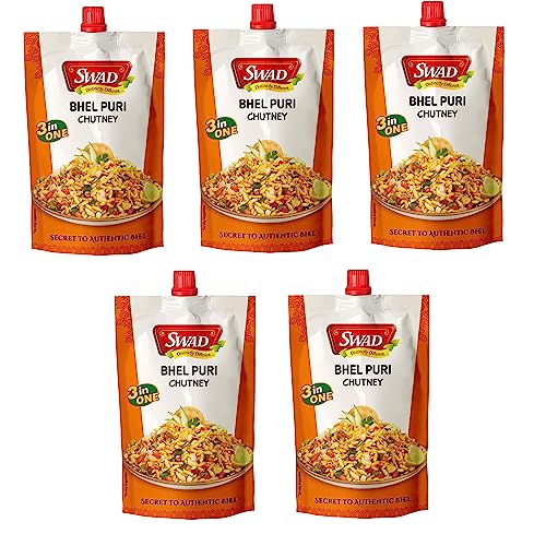 Image of Swad Bhel Puri Chutney 3-in-1, Sweet and Tangy, 1 kg (Pack of 5)