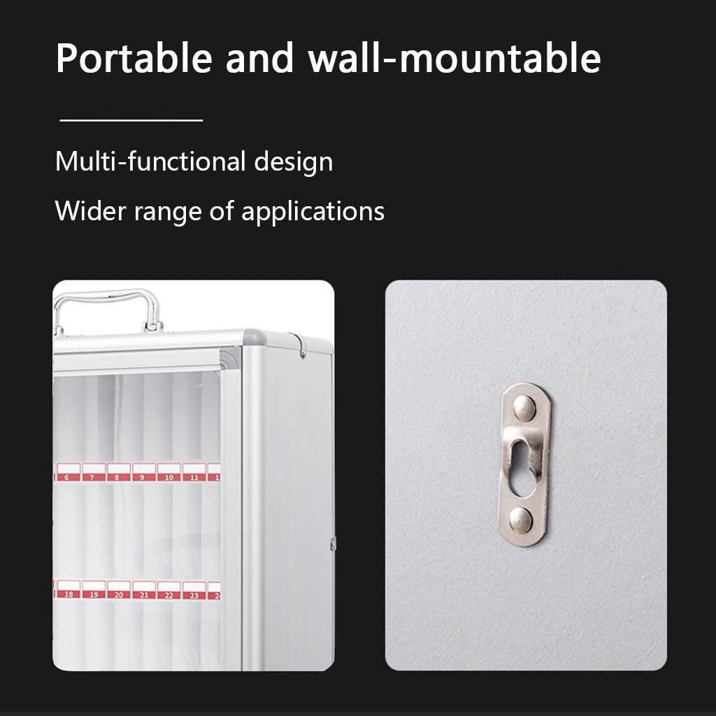 Armoire De Rangement pour Téléphone Portable Boîte De Rangement pour Téléphone Portable en Alliage D'aluminium De 12 À 60 Emplacements Organiseur Mural Verrouillable pour Salle(Silver-A,36)