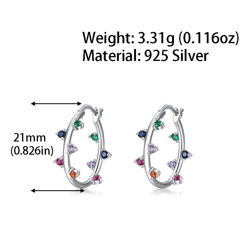 Orecchini ovali colorati Orecchini da donna in argento sterling 925 Gioielli con intarsio celeste da indossare tutti i giorni Un regalo per lei