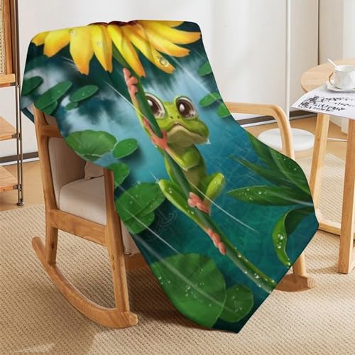 Manta de rana franela 130x180 manta suave sofá cama invierno 5