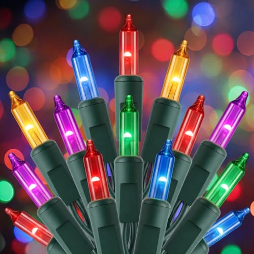 Minetom Clear Christmas String Lights, 100 Count 20 Feet Mini String Lights
