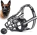 Black Dog Muzzle for Large Breed Adjustable Dogs Muzzles for Xl Bully Breathable Basket Muzzle,Soft Silicone Basket Muzzles with Reflective Strip to Prevent Biting Barking Chewing,Dogs Can Drink(XXL?
