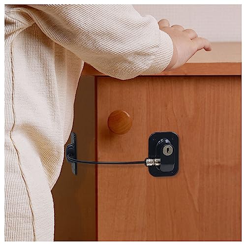 SUGGEST チャイルドロック 引き出し ドアロック 鍵付き 扉 赤ちゃん 子供 安全 ストッパー ベビー キッズ いたずら防止 ケガ防止 地震対策 簡単設置 (4個)