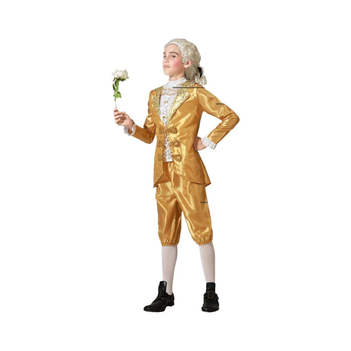 Atosa Golden Courtier Costume for Children 5-6 Years
