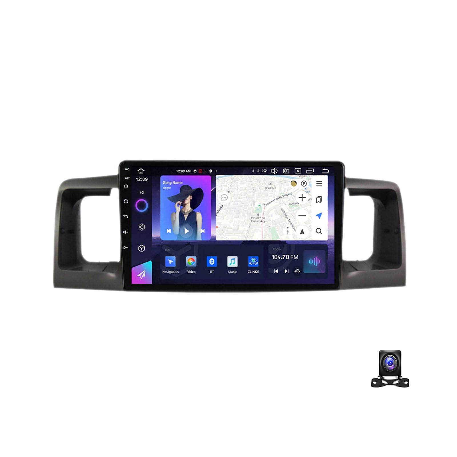 Autoradio Android 9 pouces connecté pour Toyota Corolla, idéal pour voyager en musique