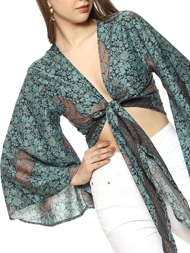 Image of KE Kanha Exports top for Women Stylish Western | wrap Tops for Woman | Perfect on Jeans Tops for Woman | Summer top | Beach Outfits Dress for Women Stylish
