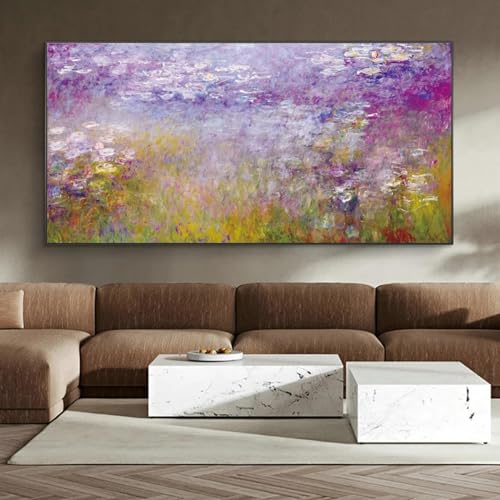 Impression sur toile Monet de grand format 60x120 cm affiche haut de gamme