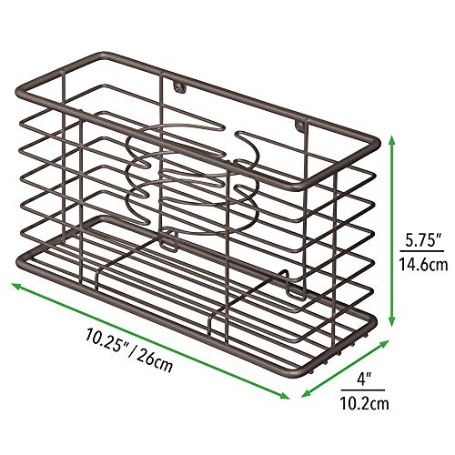51yIhSJ+TYL mDesign Porte sèche-Cheveux sans perçage – Panier Stable en métal grillagé avec 3 Compartiments pour sèche-Cheveux – Module de Rangement Multifonction pour Fer à boucler et lisseur