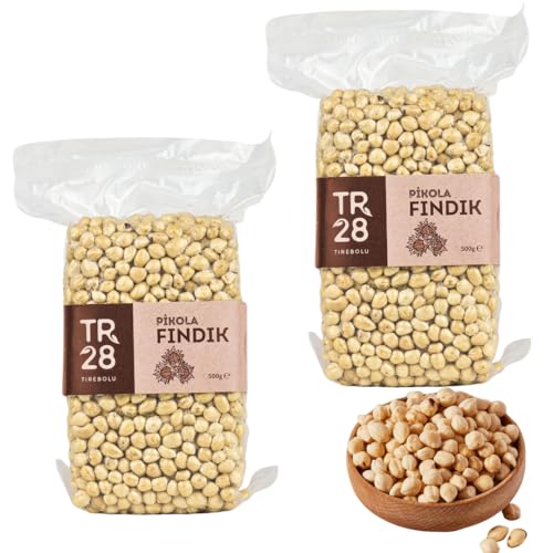 Giresun Pikola Hazelnuts, 100% Natural & Delicious Piccolo, Organic, Additive-Free, Authentic Turkish Product, Geographical Indication Registered, (GİRESUN PİKOLA FINDIĞI), 500g / 1.1 lb - PACK OF 2