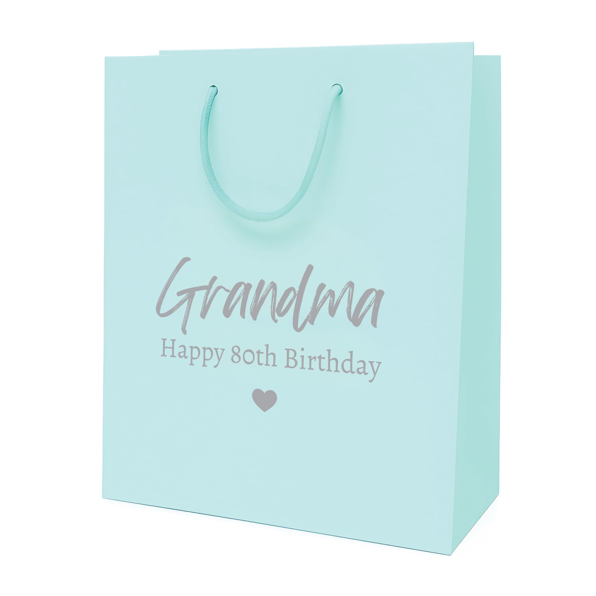 COOKIES AND KOALAS Personalised Birthday Gift Bag– Luxury Light Blue Foil Printed Gift Bag – Small 20×24×10 cm– Custom Gold or Silver Foil Name – Reusable Birthday Gift Packaging for Him, Her or Kids