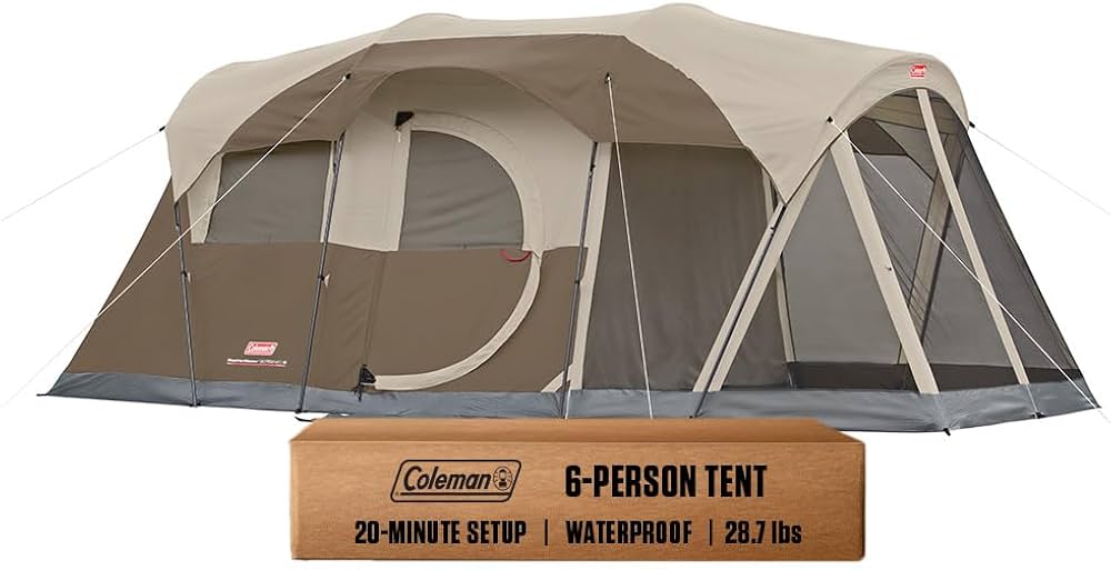 Amazon.com : Coleman 6-Person WeatherMaster Camping Tent with Amazon.com : Coleman 6-Person WeatherMaster Camping Tent with