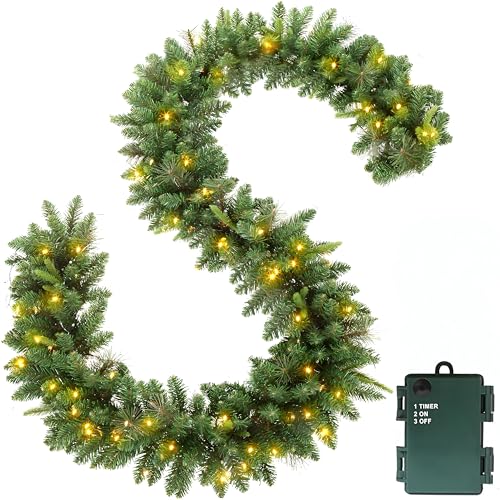 Weihnachtsgirlande mit Beleuchtung 2.7M Tannengirlande 50LED...
