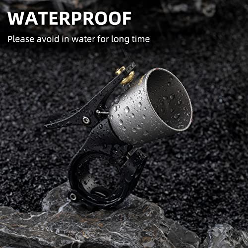 Image of ROCKBROS Bike Bell Classic Bicycle Bell Mountain Bike Bells for Adults with Loud Sound and Fit for 0.87-1.25in /22.2-31.8mm Bicycle Handlebars | Brass Alloy Loud & Clear Sound, Anti-Rust Anti-Aging, Hex Wrench Included, 2 Anti-Skid Pads, Fits Left /Right Handlebar