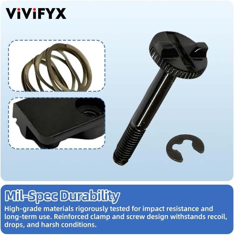 TLR-1 & TLR-2 Flashlight Clamp Assembly Kit (Replacement for Streamlight 69164) - Includes Wave Spring, Clamp Screw & Earless Mounting Hardware - Fits TLR-1 HL, TLR-2 Series