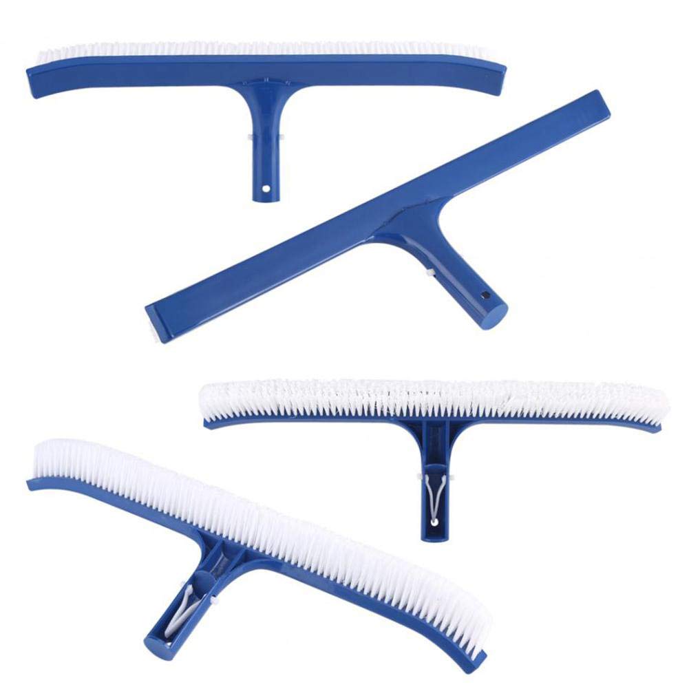 Pasuihcay 18 Inch Blue Swimming Pool Brush Handle Clean Brush Pool Wall Brush Swimming Cleaning Tools Cleaning Equipment