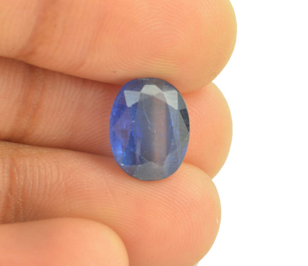 100% Natural Certified Very High Quality Oval Shape Blue Kyanite Stone 4.5 Carat by Gemselect