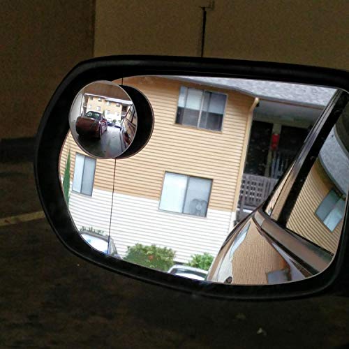 Ampper Upgrade 2" Blind Spot Mirrors, 360 Degree Rotate + Sway Adjustabe Hd Glass Convex Wide Angle Rear View Car Suv Universal Fit Stick-On Lens (Pack Of 4) #TOP2