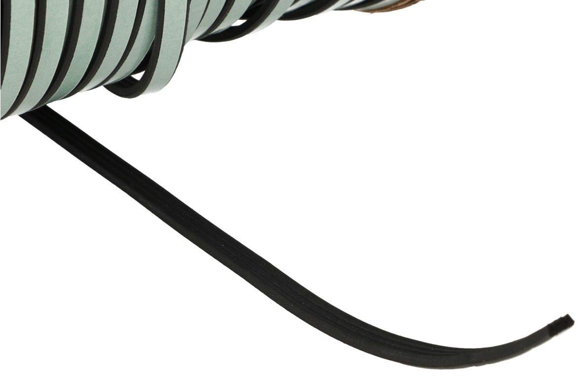 KOTARBAU® Burlete para Puertas y Ventanas, Forma en E, Negro, 10 x 4 mm / 100 m, Tira de Sellado, Banda autoadhesiva, Aislante, Cinta de Caucho, Junta de Goma, Aislamiento térmico