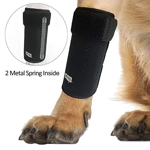 Dog Canine Front Leg Brace Wrap, Pair of Dog Leg Compression Sleeve Brace