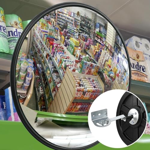 Espejo convexo de seguridad de 30cm con campo visual de 130 grados para control de accesos 6