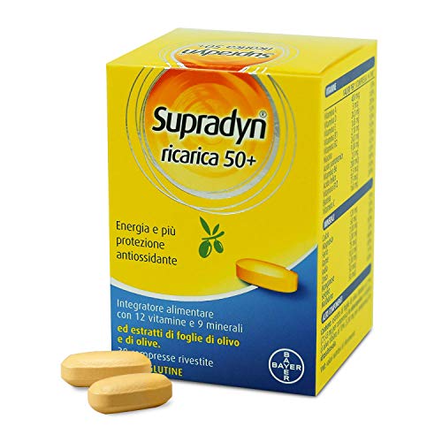 Supradyn Ricarica 50+ - Integratore Multivitaminico Specifico Over 50 - 30 Compresse Deglutibili