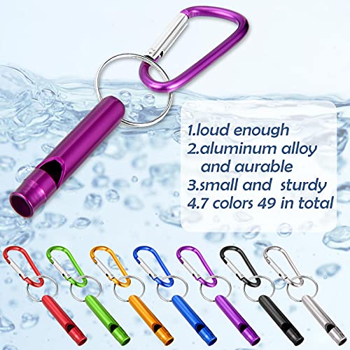 Frienda Safety Whistle Whistles with Lanyard Aluminum Keychain Whistle Safety Hiking Whistle Double-Tube Survival Whistles Loud Camping Whistle Whistle for Outdoor Hiking Hunting Fishing Boating - Image 5