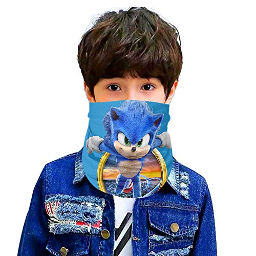 Sonic the Hedgehog Seamless Face Cover/Headband of boys/girs Scarf,Multi-Functional Full-Coverage Tube Bandanas5-One Size