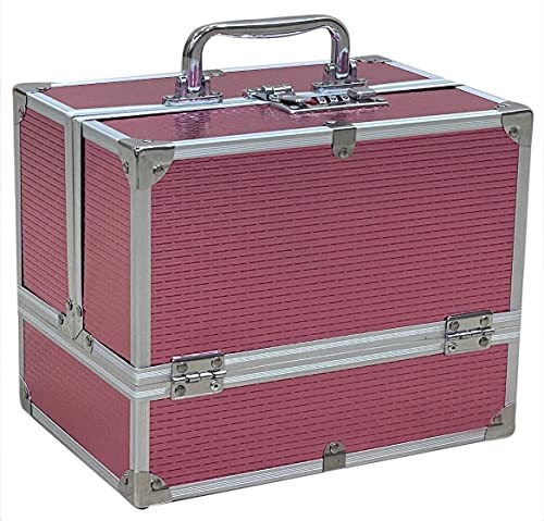 Image of Adson Professional Beauty Make Up Cosmetic Vanity Box /Case (Pink) 25 x 15 x 30 cm
