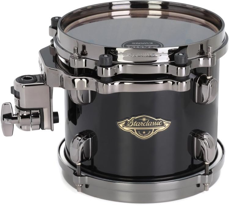 Tama Starclassic Walnut/Birch Tom - 7 inch x 8 inch, Piano Black with Black Nickel Hardware - Sweetwater Exclusive