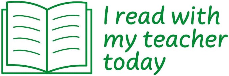 SuperStickers Assessment Stamper for teachers I Read With My Teacher Today - Green Ink