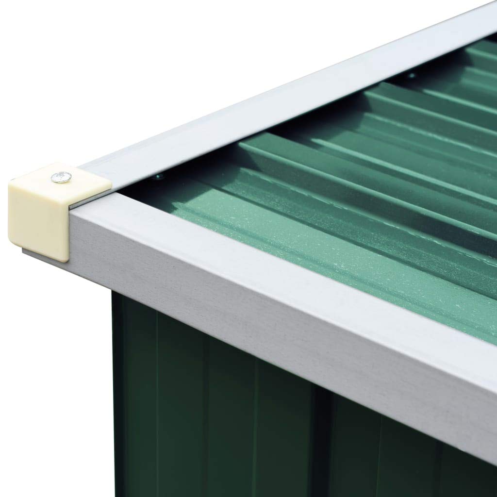 Homgoday Casetilla para leña Acero galvanizado Verde 330x84x152 cm Leñera Registro de Leña, Estantería para leña de Chimenea para Interior y Exterior Soporte de Madera