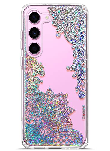 Coolwee Anti Yellowing Clear Glitter for Galaxy S23 Plus - 6.6