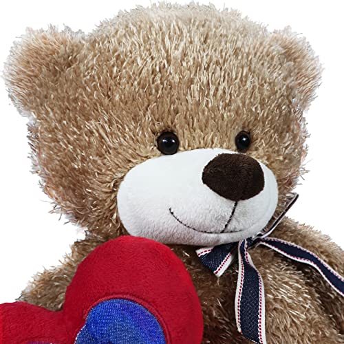 Nleio I Love You Teddy Bear, 18" Plush Stuffed Bear With Red Heart Pillow, Stuffed Animal Plush Gift For Her/Him/Girlfriend/Boyfriend/Babies/Kids/Mom, Valentines Bear, Birthday, Anniversary #TOP1