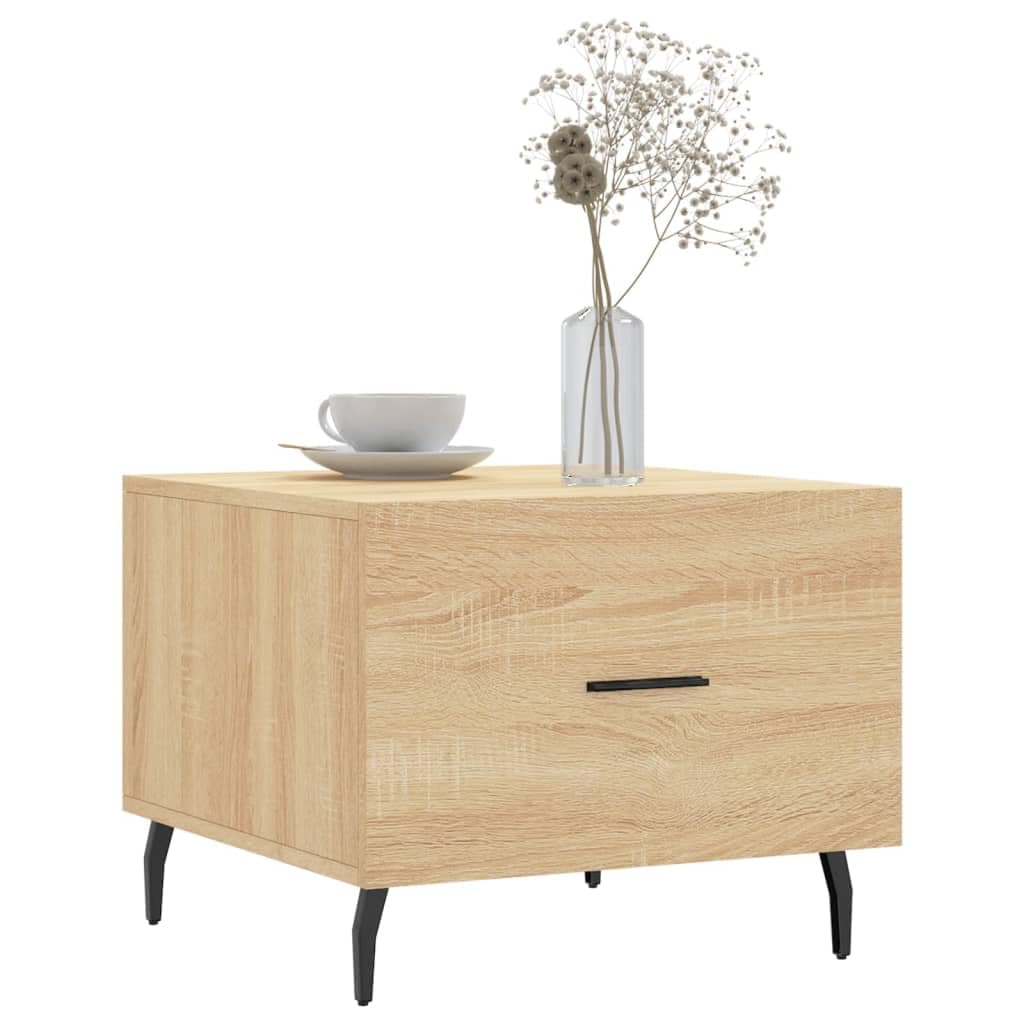 Homgoday Tavolino da caffè in rovere Sonoma, 50 x 50 x 40 cm, in legno ingegnerizzato, tavolino da tè per soggiorno, sala d'accoglienza degli ospiti, camera da letto e ufficio, tipo 7