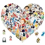 100PCS Miyazaki Anime Hayao Stickers for Water Bottles Laptop Luggage, Cute Stickers for Adults Teens Waterproof Vinyl Decals (F)