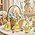 TaoQ C 3 PCS Gold Easter Bunny Decorations Easter Resin Bunny Figurines Easter Bunny Statue Decor Easter Spring Rabbit Desktop Decoration for Easter Spring Home Room Party Decoration