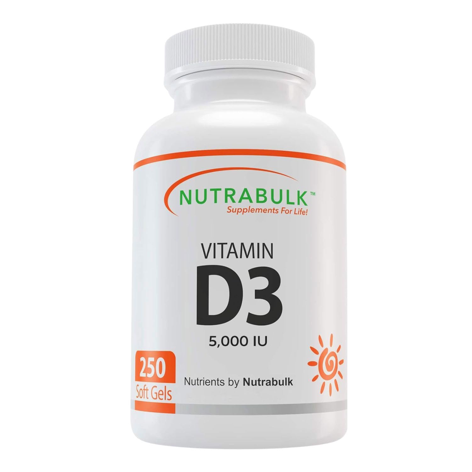 NutraBulk Vitamin D3 2500 IU Softgels - 250 Count - High-Potency Daily Supplement - Non-GMO, Gluten-Free - Made in USA — Amazon image 10