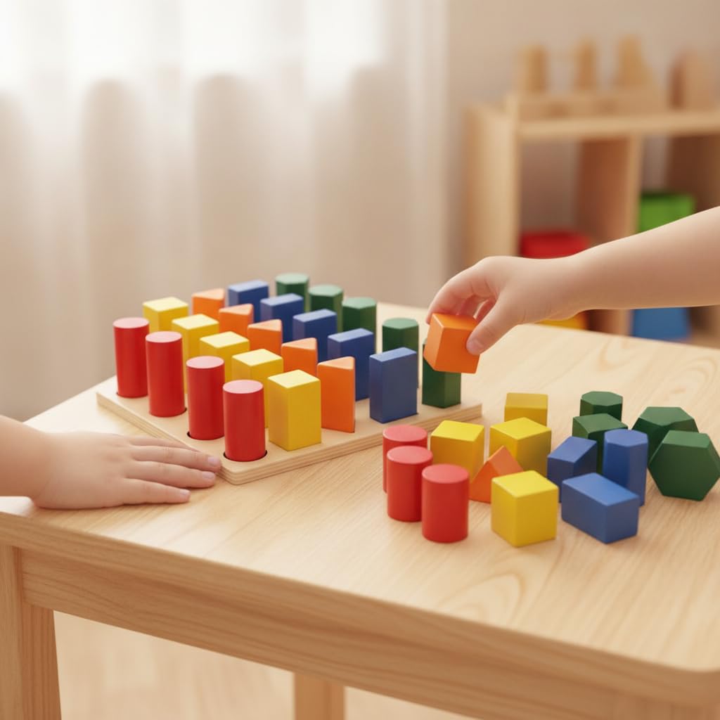 Gioco in Legno per Classificare le Forme