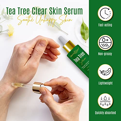 Dermaxgen Tea Tree Serum Organic Formula Natural Vitamin C For Acne Scar, Dark Spots, Blemishes Pimple For Clear, Glowing & Youthful Skin 2 Fl Oz #TOP5