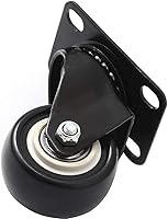 Vista 7 de Paquete de 24 ruedas giratorias de 2 pulgadas, base de goma con placa superior y rodamientos resistentes (paquete de 24 sin freno)