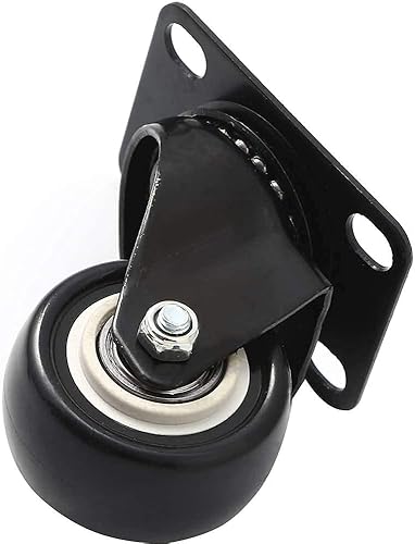 Miniatura 8 de Paquete de 24 ruedas giratorias de 2 pulgadas, base de goma con placa superior y rodamientos resistentes (paquete de 24 sin freno)