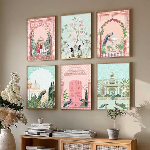 Image of kotart Traditional Pichwai Wall Art Paintings with Frame for Home Decor - Framed Wall Painting for Living Room Bedroom Office Room Decor - Painting for Wall Decoration - (19X25 inch, A)
